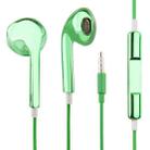 3.5mm Stereo Electroplating Wire Control Earphone for Android Phones / PC / MP3 Player / Laptops(Green) - 1