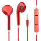 3.5mm Stereo Electroplating Wire Control Earphone for Android Phones / PC / MP3 Player / Laptops(Red) - 1