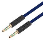 1m Noodle Style Aux Audio Cable 3.5mm Male to Male, Compatible with Phones, Tablets, Headphones, MP3 Player, Car/Home Stereo & More(Dark Blue) - 1