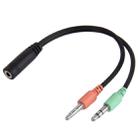 17cm 3.5mm Jack Microphone + Earphone Cable, Compatible with Phones, Tablets, Headphones, MP3 Player, Car/Home Stereo & More - 1