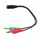 17cm 3.5mm Jack Microphone + Earphone Cable, Compatible with Phones, Tablets, Headphones, MP3 Player, Car/Home Stereo & More - 1