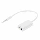 Stereo Audio Aux Cable 3.5mm Male to 2 Female Splitter Adapter, Compatible with Phones, Tablets, Headphones, MP3 Player, Car/Home Stereo & More(White) - 1