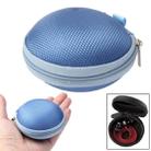 Grid Style Carrying Bag Box for Headphone / Earphone(Blue) - 1