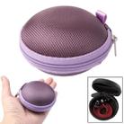 Grid Style Carrying Bag Box for Headphone / Earphone(Purple) - 1