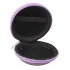 Grid Style Carrying Bag Box for Headphone / Earphone(Purple) - 3