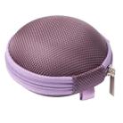 Grid Style Carrying Bag Box for Headphone / Earphone(Purple) - 4