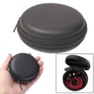 Circular Carrying Bag Box for Headphone / Earphone(Black) - 1