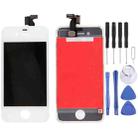 Digitizer Assembly (LCD + Frame + Touch Pad) for iPhone 4(White) - 1