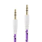 1m Nylon Netting Style 3.5mm Jack Earphone Cable, For iPad, iPhone, Galaxy, Huawei, Xiaomi, LG, HTC and Other Smart Phones(Purple) - 1