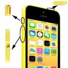 3 in 1 Mute Button + Power Button + Volume Button for iPhone 5C(Yellow) - 1