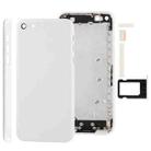 Full Housing  Chassis / Back Cover with Mounting Plate & Mute Button + Power Button + Volume Button + Nano SIM Card Tray for iPhone 5C(White) - 1