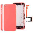 Full Housing  Chassis / Back Cover with Mounting Plate & Mute Button + Power Button + Volume Button + Nano SIM Card Tray for iPhone 5C(Pink) - 1