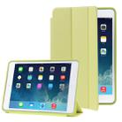 3-folding Naturally Treated Leather Smart Case with Sleep / Wake-up Function & Holder for iPad Air (Fluorescent Green) - 1