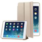 3-folding Naturally Treated Leather Smart Case with Sleep / Wake-up Function & Holder for iPad Air - 1