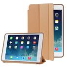 3-folding Naturally Treated Leather Smart Case with Sleep / Wake-up Function & Holder for iPad Air(Brown) - 1