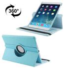 Litchi Texture 360 Degrees Rotation Leather Tablet Case with Holder for iPad Air / Air 2 / iPad 9.7 2017 / iPad 9.7 2018(Blue) - 1