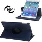 Litchi Texture 360 Degrees Rotation Leather Tablet Case with Holder for iPad Air / Air 2 / iPad 9.7 2017 / iPad 9.7 2018(Dark Blue) - 1