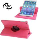 Litchi Texture 360 Degrees Rotation Leather Tablet Case with Holder for iPad Air / Air 2 / iPad 9.7 2017 / iPad 9.7 2018(Magenta) - 1
