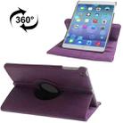Litchi Texture 360 Degrees Rotation Leather Tablet Case with Holder for iPad Air / Air 2 / iPad 9.7 2017 / iPad 9.7 2018(Purple) - 1