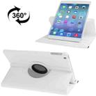 Litchi Texture 360 Degrees Rotation Leather Tablet Case with Holder for iPad Air / Air 2 / iPad 9.7 2017 / iPad 9.7 2018(White) - 1