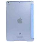 3-folding Leather Cover Frosted Plastic Case with Holder & Sleep / Wake-up Function for iPad Air (Blue) - 4