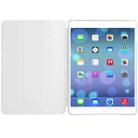 3-folding Leather Cover Frosted Plastic Case with Holder & Sleep / Wake-up Function for iPad Air (White) - 3