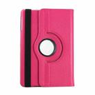 For iPad 9.7 (2018) & iPad 9.7 (2017) & Air 2 & Air 360 Degree Rotation Litchi Texture Leather Case with 2 Gears Holder(Magenta) - 1