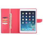 GOOSPERY FANCY DIARY for iPad Air Cross Texture Leather Case with Card Slot & Holder & Wallet(Pink) - 6