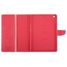 GOOSPERY FANCY DIARY for iPad Air Cross Texture Leather Case with Card Slot & Holder & Wallet(Pink) - 7