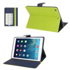 GOOSPERY FANCY DIARY for iPad Air Cross Texture Leather Case with Card Slot & Holder & Wallet(Green) - 1