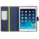 GOOSPERY FANCY DIARY for iPad Air Cross Texture Leather Case with Card Slot & Holder & Wallet(Green) - 3