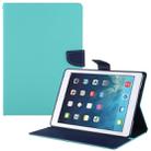 GOOSPERY FANCY DIARY for iPad Air Cross Texture Leather Case with Card Slot & Holder & Wallet(Mint Green) - 1