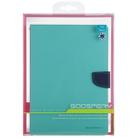 GOOSPERY FANCY DIARY for iPad Air Cross Texture Leather Case with Card Slot & Holder & Wallet(Mint Green) - 8