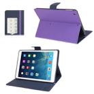 GOOSPERY FANCY DIARY for iPad Air Cross Texture Leather Case with Card Slot & Holder & Wallet(Purple) - 1