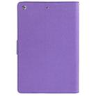 GOOSPERY FANCY DIARY for iPad Air Cross Texture Leather Case with Card Slot & Holder & Wallet(Purple) - 5