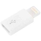 Micro 5 Pin USB to 8 Pin  Charge & Data Transfer Adapter(White) - 1