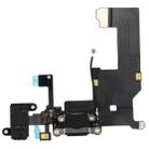 Original Tail Connector Charger Flex Cable + Headphone Audio Jack Ribbon Flex Cable for iPhone 5(Black) - 3