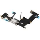 Original Tail Connector Charger Flex Cable + Headphone Audio Jack Ribbon Flex Cable for iPhone 5(White) - 1