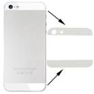 OEM Version Back Cover Top & Bottom Glass Lens for iPhone 5(White) - 1