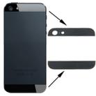 Original Back Cover Top & Bottom Glass Lens for iPhone 5(Black) - 1