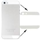 Original Back Cover Top & Bottom Glass Lens for iPhone 5(White) - 1