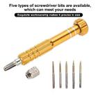 5 in 1 Gold Series Screwdriver Sets for iPhone 5 & 5S & 5C / iPhone 4 & 4S (T5 / T6 / 1.2 / 1.5 / 0.8) - 5