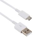 1.5A USB Male to Micro USB Male Interface Charge Cable, Length: 1m(White) - 3