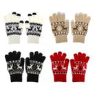 Woven Double Deer Pattern Three Finger Touch Screen Touch Gloves, For iPhone, Galaxy, Huawei, Xiaomi, HTC, Sony, LG and other Touch Screen Devices(White) - 6