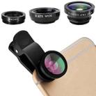 3 in 1 Photo Lens Kits (180 Degree Fisheye Lens + Super Wide Lens + Macro Lens), For iPhone, Galaxy, Sony, Lenovo, HTC, Huawei, Google, LG, Xiaomi, other Smartphones(Black) - 1
