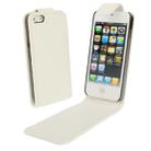 Soft Texture Up and Down Open Leather Case for iPhone 5 & 5s & SE & SE (White) - 1