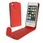 Soft Texture Up and Down Open Leather Case for iPhone 5 & 5s & SE & SE (Red) - 1