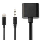 2 in 1 30 Pin Female to 8 Pin + 3.5mm Audio Cable Converter, Not Support iOS 10.3.1 or Above Phone(Black) - 1
