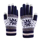 Multifunctional Three Fingers Touch Screen Wool Warm Gloves, For iPhone, Galaxy, Huawei, Xiaomi, LG, HTC and Other Smart Phones(Blue) - 1