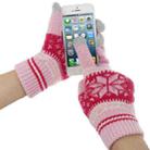 Multifunctional Three Fingers Touch Screen Wool Warm Gloves, For iPhone, Galaxy, Huawei, Xiaomi, HTC, Sony, LG and other Touch Screen Devices(Pink) - 1